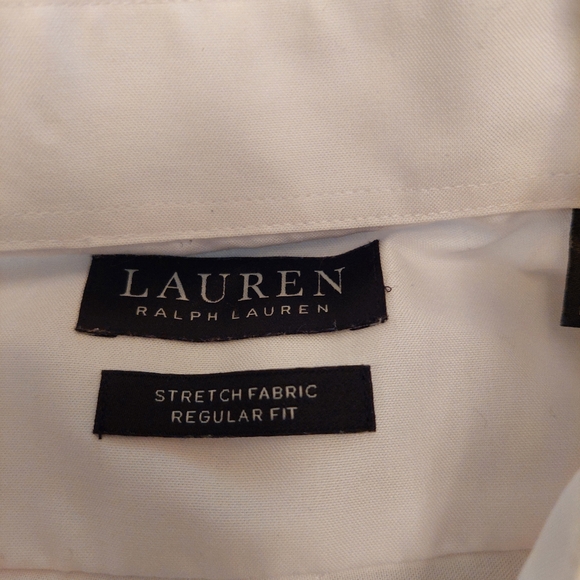Ralph Lauren Black Label regular fit white cotton stretch dress shirt. Large - Picture 5 of 16